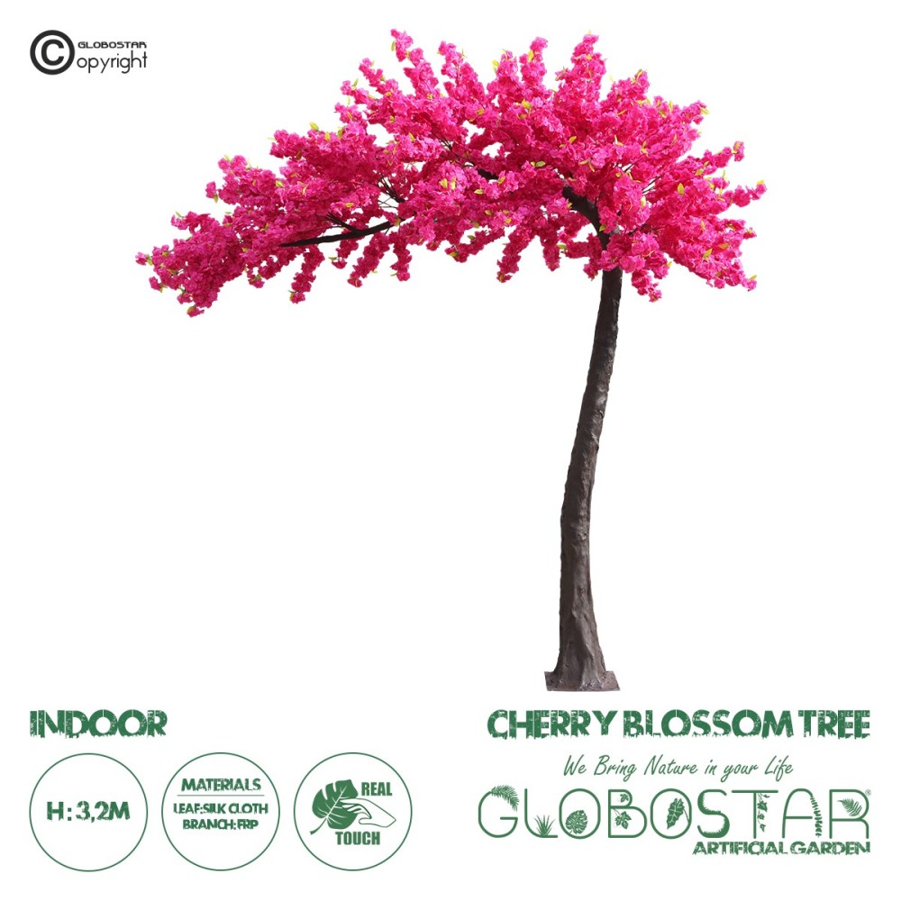 GloboStar® Artificial Garden CHERRY BLOSSOM TREE 20185 Τεχνητό Διακοσμητικό Δέντρο Βουκαμβίλια Άνθος Κερασιάς Υ320cm