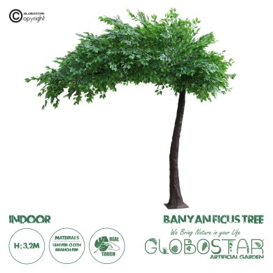 GloboStar® Artificial Garden BANYAN FICUS TREE 20186 Τεχνητό Διακοσμητικό Δέντρο Ινδική Συκιά Φίκος Υ320cm