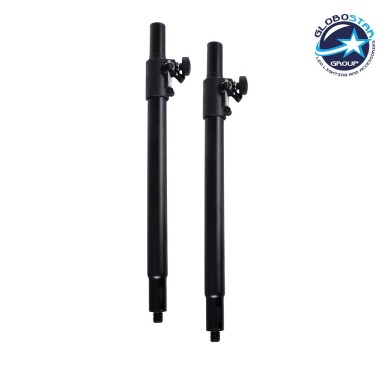 GloboStar® FDB K803-FLPL 98026 Speaker Base Flexible Adjustable Pole - Βάση Ηχείου Ρυθμιζόμενος Σωλήνας για Τοποθέτηση Συστήματος Κολωνάτων Ηχείων K803 με K112BAS - IP20 - Μαύρο - min Φ3.5 x Υ62cm - max Φ3.5 x Υ97cm - Ζεύγος