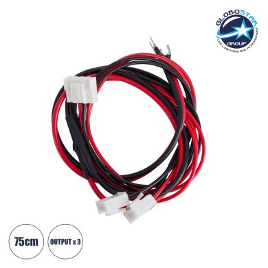 GloboStar® 90244 Καλώδιο Τροφοδοσίας για LED Modules Input x 1 Output x3 Μήκος 75cm