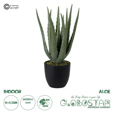 GloboStar® Artificial Garden ALOE 20064 Τεχνητό Διακοσμητικό Φυτό Αλόη Υ38cm