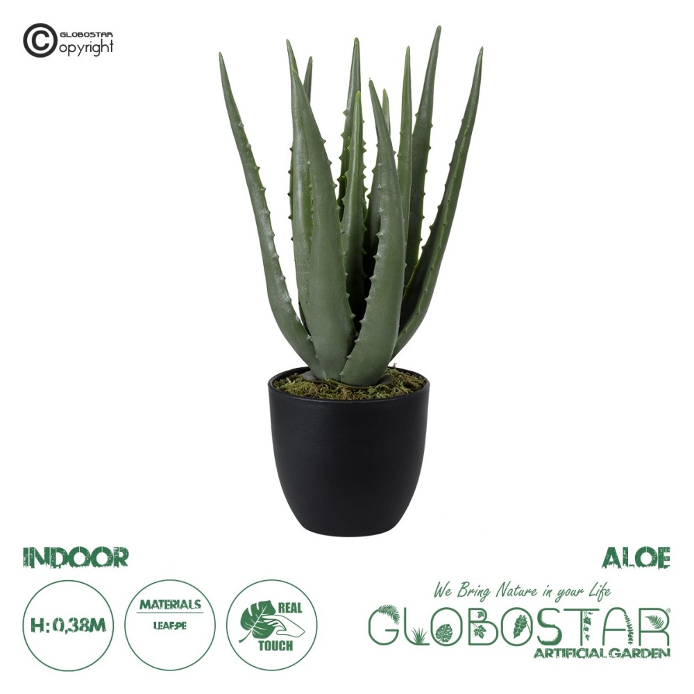 GloboStar® Artificial Garden ALOE 20064 Τεχνητό Διακοσμητικό Φυτό Αλόη Υ38cm