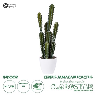 GloboStar® Artificial Garden CEREUS JAMACARU CACTUS 20095 Τεχνητό Διακοσμητικό Φυτό Κάκτος Κηρίος Υ71cm