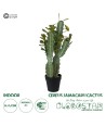 GloboStar® Artificial Garden CEREUS JAMACARU CACTUS 20102 Τεχνητό Διακοσμητικό Φυτό Κάκτος Κηρίος Υ62cm