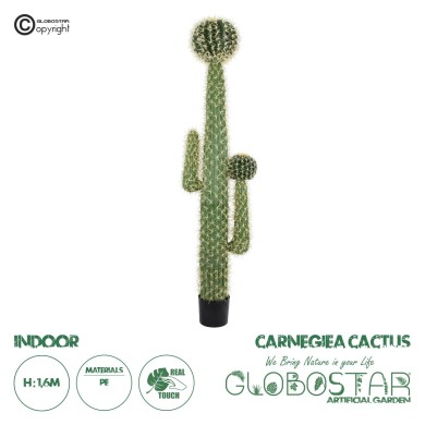 GloboStar® Artificial Garden CARNEGIEA CACTUS 20135 Τεχνητό Διακοσμητικό Φυτό Κάκτος Σαγκουάρο Υ180cm
