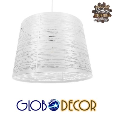 GLOBOSTAR® ACCADEMIA 01557 Μοντέρνο Κρεμαστό Φωτιστικό Οροφής με Ντουί 1 x E27 AC 220-240V IP20 - Λευκό - Μ35 x Π35 x Υ25cm