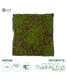 GloboStar® Artificial Garden BRYOPHYTA 20143 Τεχνητό Διακοσμητικό Πάνελ Φυλλωσιάς - Κάθετος Κήπος Βρύα Μ100 x Π100 x Υ5cm