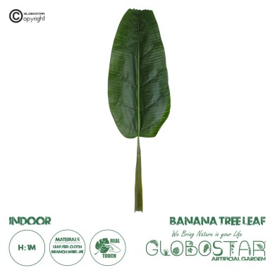 GloboStar® Artificial Garden BANANA TREE LEAF 20177 - Τεχνητό Διακοσμητικό Φύλο Μπανανιάς - Μπανανόδεντρου Π30 x Υ100cm