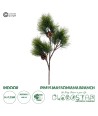 GloboStar® Artificial Garden PINUS MASSONIANA BRANCH 20217 Τεχνητό Διακοσμητικό Κλαδί Πεύκου με Κουκουνάρια Π30 x Υ35cm