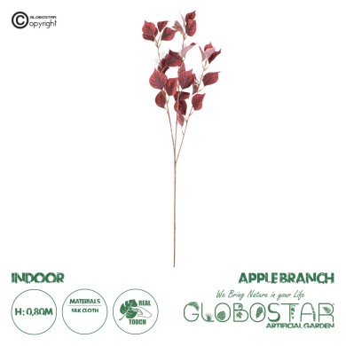 GloboStar® Artificial Garden APPLE BRANCH 20262 Τεχνητό Διακοσμητικό Κλαδί Μηλιάς Π25 x Υ80cm