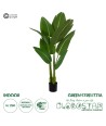 GloboStar® Artificial Garden GREEN STRELITZIA 20369 Τεχνητό Διακοσμητικό Φυτό Πράσινη Στερλίτσια Υ120cm