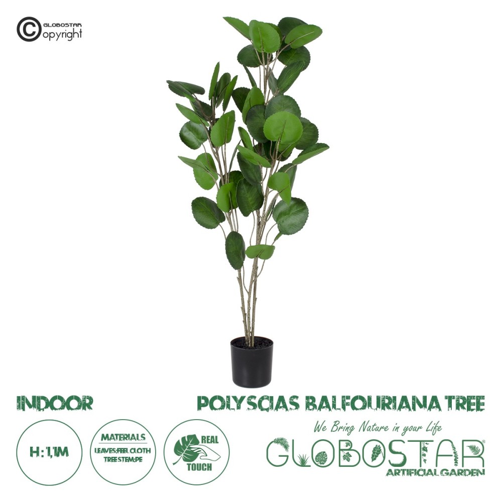 GloboStar® Artificial Garden POLYSCIAS BALFOURIANA TREE 20374 Τεχνητό Διακοσμητικό Φυτό Πολυσκιά Υ110cm