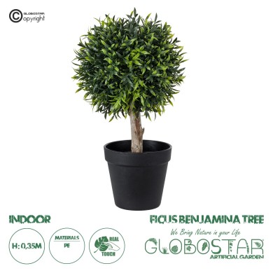 GloboStar® Artificial Garden FICUS BENJAMINA TREE 20397 Τεχνητό Διακοσμητικό Φυτό Φίκος Μπενζαμίνη Υ35cm