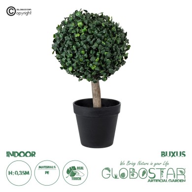GloboStar® Artificial Garden BUXUS 20404 Τεχνητό Διακοσμητικό Φυτό Πυξός Υ35cm