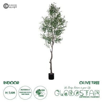 GloboStar® Artificial Garden OLIVE TREE 20429 Τεχνητό Διακοσμητικό Δέντρο Ελιά Υ240cm
