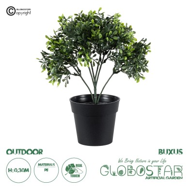 GloboStar® Artificial Garden BUXUS 20387 Τεχνητό Διακοσμητικό Φυτό Πυξός Υ30cm