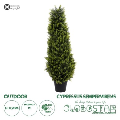 GloboStar® Artificial Garden CYPRESSUS SEMPERVIRENS 20393 Τεχνητό Διακοσμητικό Φυτό Μεσογειακό Κυπαρίσσι Υ90cm