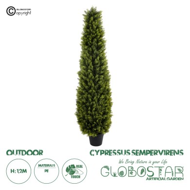 GloboStar® Artificial Garden CYPRESSUS SEMPERVIRENS 20394 Τεχνητό Διακοσμητικό Φυτό Μεσογειακό Κυπαρίσσι Υ120cm