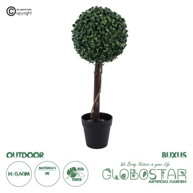 GloboStar® Artificial Garden BUXUS 20405 Τεχνητό Διακοσμητικό Φυτό Πυξός Υ60cm