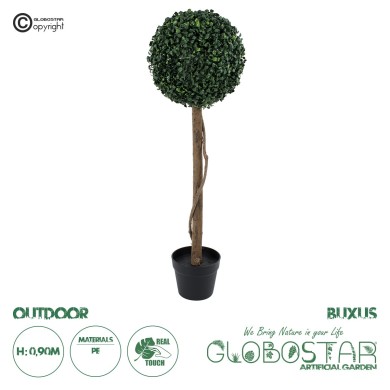 GloboStar® Artificial Garden BUXUS 20406 Τεχνητό Διακοσμητικό Φυτό Πυξός Υ90cm