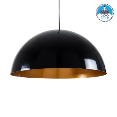 GLOBOSTAR® DIADEMA 01342 Μοντέρνο Κρεμαστό Φωτιστικό Οροφής με Ντουί 1 x E27 AC 220-240V IP20 - Μαύρο & Χρυσό - Μ60 x Π60 x Υ30cm