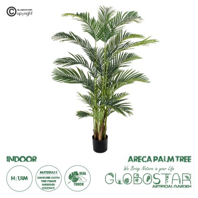 GloboStar® Artificial Garden ARECA PALM TREE 20420 - Τεχνητό Διακοσμητικό Φυτό Φοινικόδεντρο Αρέκα Υ180cm