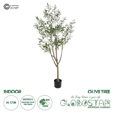 GloboStar® Artificial Garden OLIVE TREE 20423 Τεχνητό Διακοσμητικό Δέντρο Ελιά Υ170cm