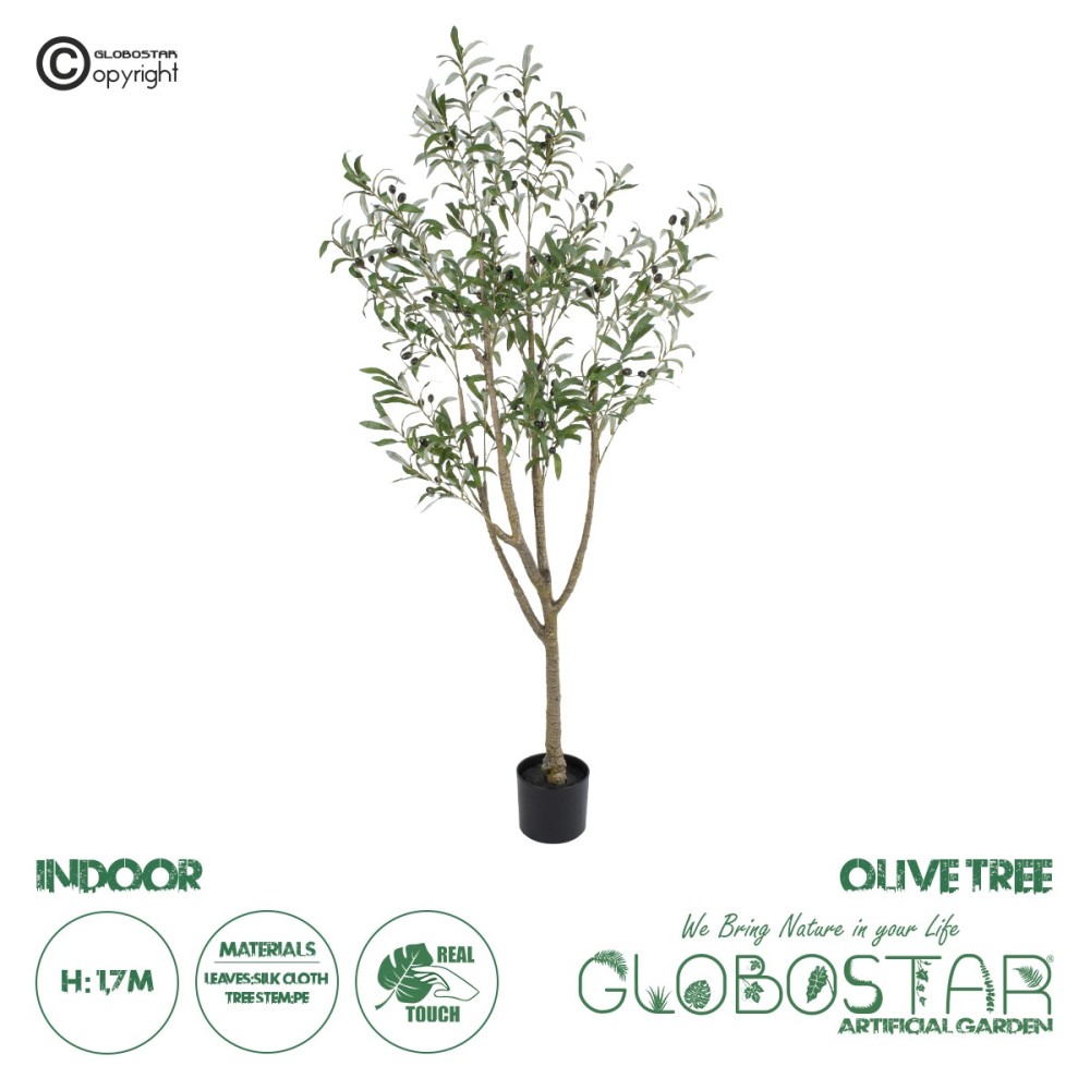 GloboStar® Artificial Garden OLIVE TREE 20423 Τεχνητό Διακοσμητικό Δέντρο Ελιά Υ170cm