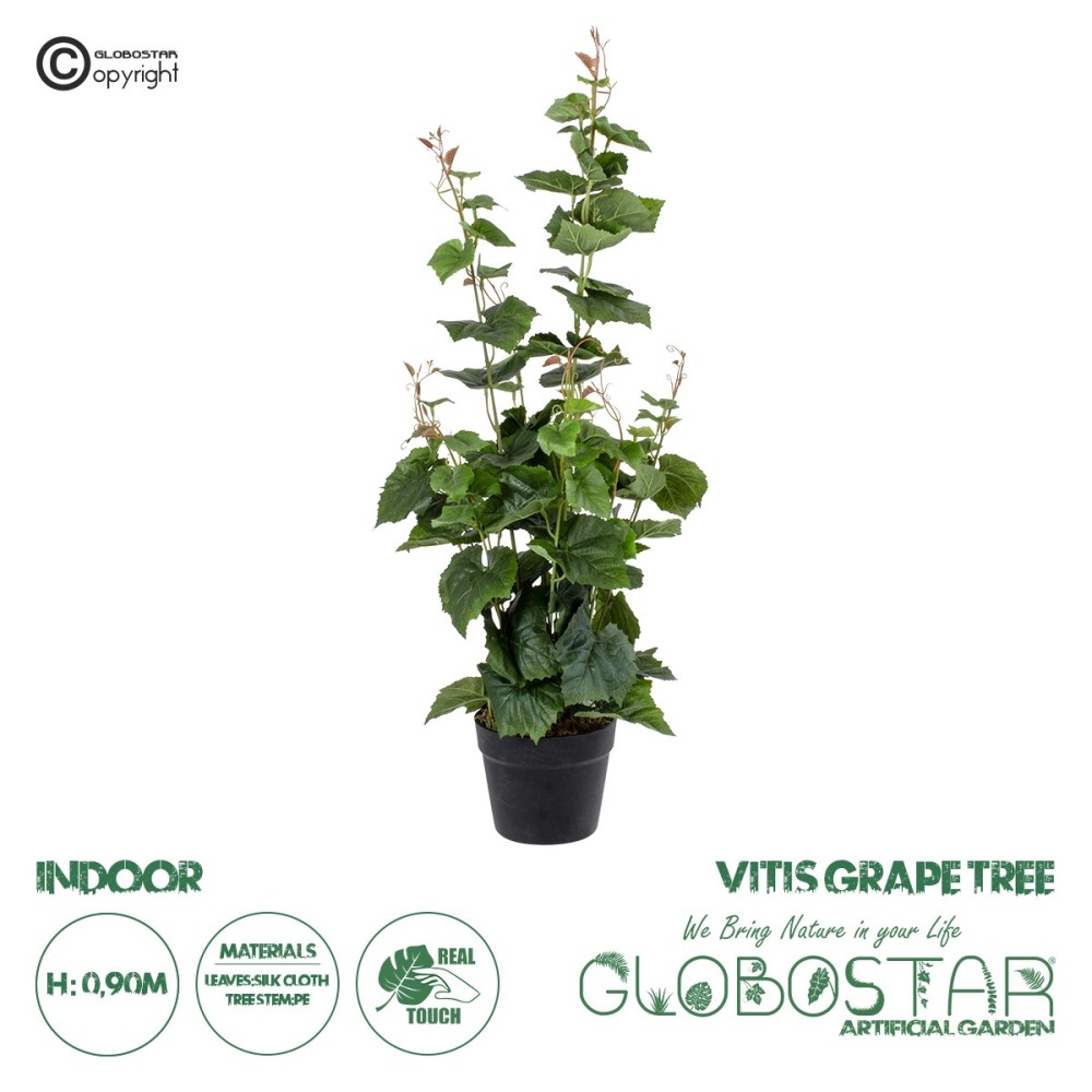 GloboStar® Artificial Garden VITIS GRAPE TREE 20379 Τεχνητό Διακοσμητικό Φυτό Άμπελος Υ90cm