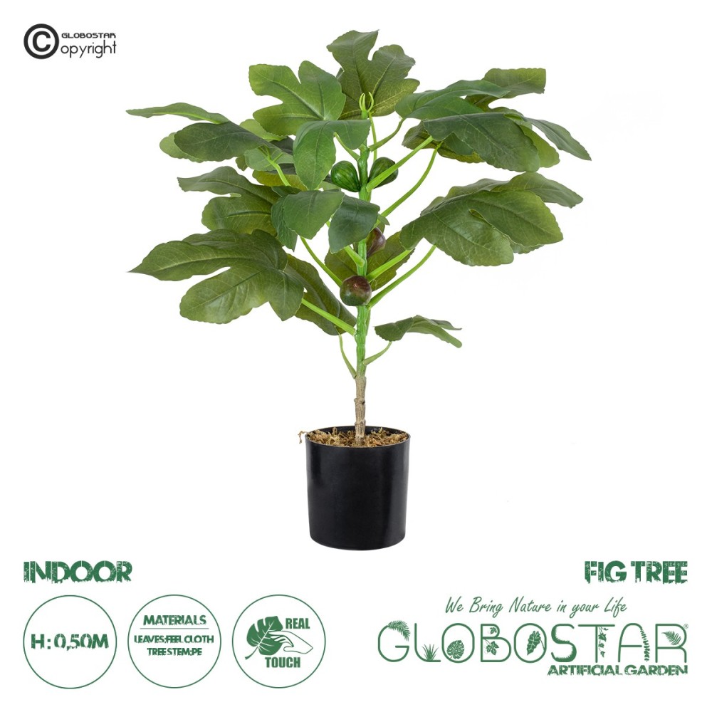 GloboStar® Artificial Garden FIG TREE 20380 Τεχνητό Διακοσμητικό Φυτό Συκιά Υ50cm