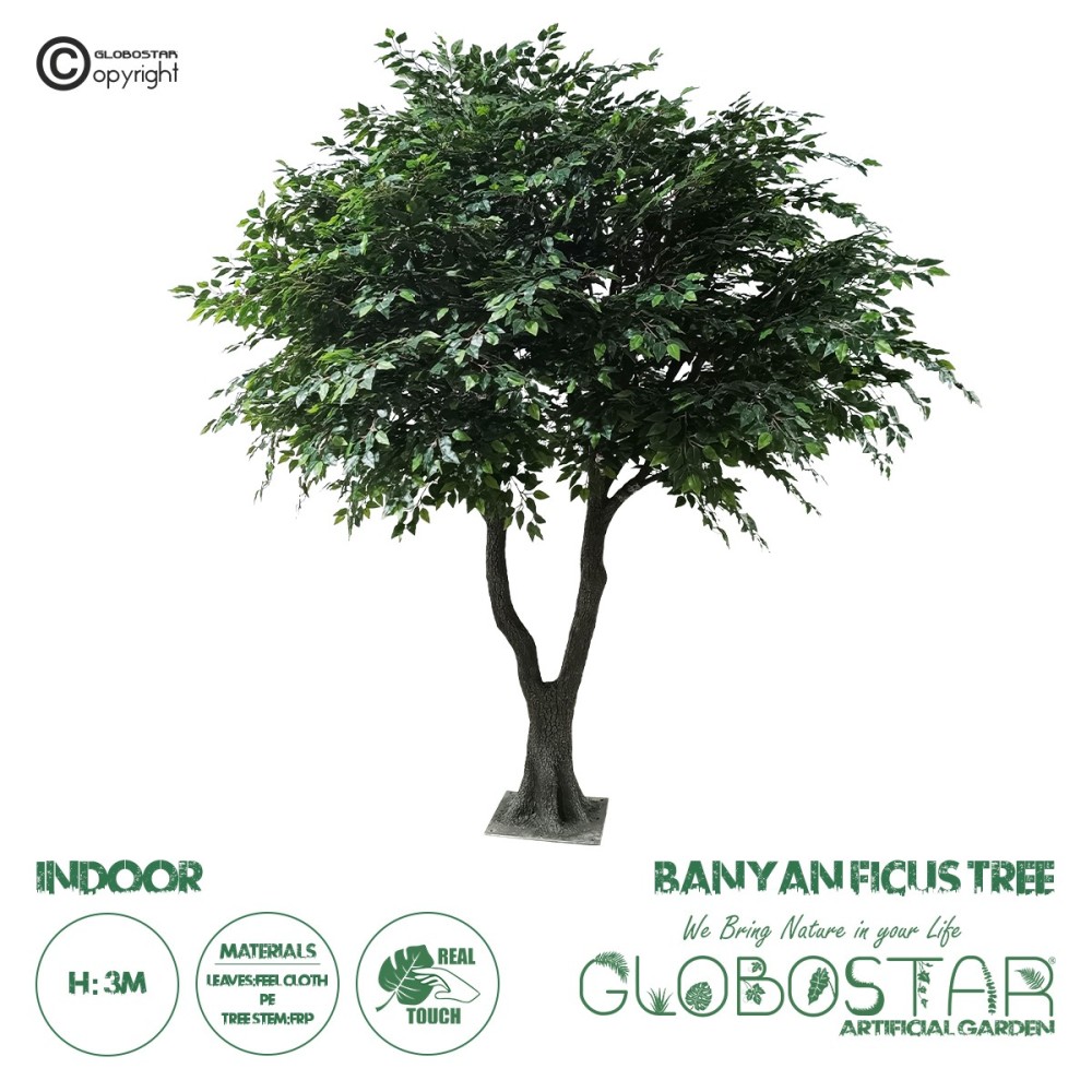 GloboStar® Artificial Garden BANYAN FICUS TREE 20361 Τεχνητό Διακοσμητικό Δέντρο Ινδική Συκιά Φίκος Υ300cm