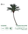 GloboStar® Artificial Garden CURVED COCONUT PALM TREE 20443 Τεχνητό Διακοσμητικό Κυρτό Φοινικόδεντρο Κοκοφοίνικας Εξωτερικού Χώρου IP68 UV Certified Protection Υ400cm