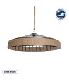 GLOBOSTAR® SAHARA 01416 Boho Κρεμαστό Φωτιστικό Οροφής με Ντουί 1 x E27 AC 220-240V IP20 - Μπεζ & Μαύρο - Μ80 x Π80 x Y25cm