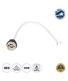 GloboStar® LAMPHOLDER 60499 Ντουί GU10 Πορσελάνης με 30cm VDE Καλώδιο & Anti-Fire Protection High Resistance Tube - ᐊVDEᐅ Certified - IP20 - Φ3.5 x Μ32cm - 5 Years Warranty