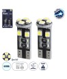 GLOBOSTAR® W5W-T10 81119-B Λάμπα W5W T10 CANbus LED 2W-4W 250lm-500lm 360° DC 12V IP20 Ψυχρό Λευκό 6000K - 8 x Epistar SMD1210 Chip - Μ1 x Π1 x Υ2.5cm - Πακέτο Blister 2 Τεμαχίων - 1 Χρόνο Εγγύηση