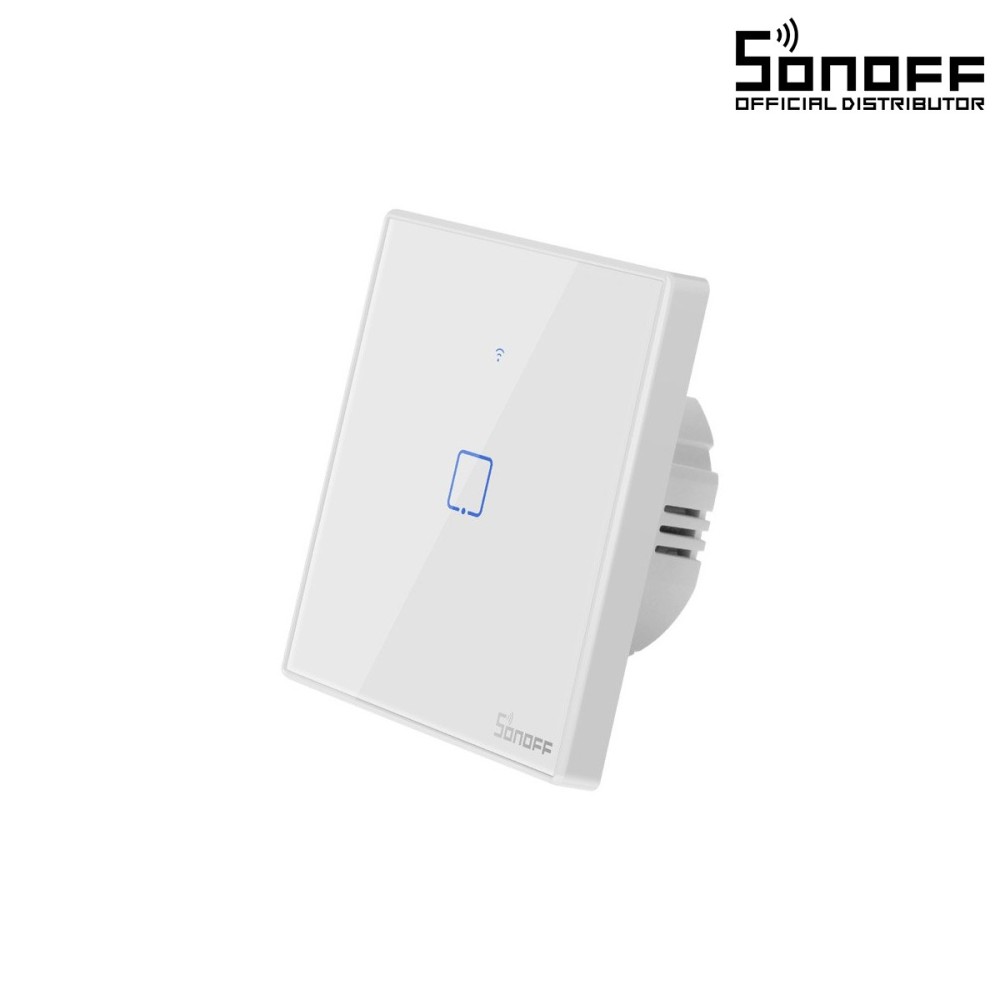 GloboStar® 80130  SONOFF T2EU1C-RF - 433MHz Wireless Smart Wall Touch Button Switch AC 100-240V Max 2A (2A-Way) 1 Way - RF Series