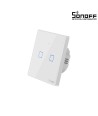 GloboStar® 80131  SONOFF T2EU2C-RF - 433MHz Wireless Smart Wall Touch Button Switch AC 100-240V Max 4A (2A-Way) 2 Way - RF Series