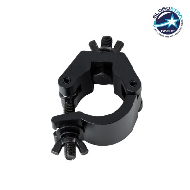 GloboStar® CLAMPS 51183 Επαγγελματικός Γάντζος Hook Αλουμινίου Ύψηλης Αντοχής για Κρέμαση, Στήριξη & Τοποθέτηση Προϊόντων Stage σε Τράσες - Μ8 x Π5.5 x Υ3cm - Μαύρο