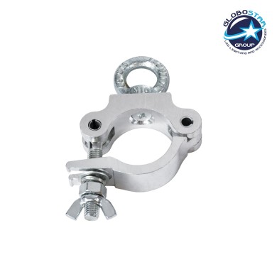 GloboStar® CLAMPS 51186 Επαγγελματικός Γάντζος Hook Αλουμινίου Ύψηλης Αντοχής για Κρέμαση, Στήριξη & Τοποθέτηση Προϊόντων Stage σε Τράσες - Μ16 x Π12 x Υ3cm - Χρώμιο