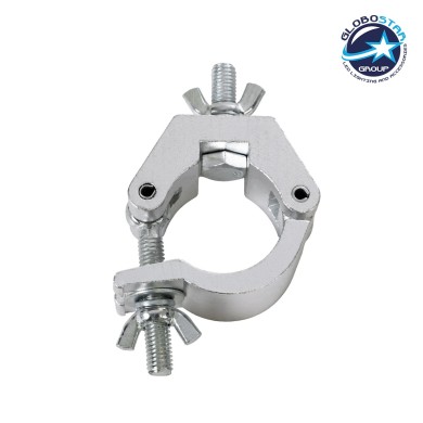 GloboStar® CLAMPS 51187 Επαγγελματικός Γάντζος Hook Αλουμινίου Ύψηλης Αντοχής για Κρέμαση, Στήριξη & Τοποθέτηση Προϊόντων Stage σε Τράσες - Μ8 x Π5.5 x Υ3cm - Χρώμιο