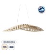 GLOBOSTAR® NANI 02285 Μοντέρνο Κρεμαστό Φωτιστικό Οροφής LED 36W 2880lm 120° AC 220-240V IP20 Φυσικό Λευκό 4500K - Lumileds SMD Chip - Μπεζ - Μ120 x Π48 x Υ18cm - 2 Χρόνια Εγγύηση