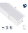 GloboStar® RECESS-PROFILE 70833-1M Προφίλ Αλουμινίου - Βάση & Ψύκτρα Ταινίας LED με Λευκό Γαλακτερό Κάλυμμα - Χωνευτή Χρήση - Πατητό Κάλυμμα - Λευκό - 1 Μέτρο - Μ100 x Π7.5 x Υ7cm