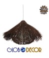 GLOBOSTAR® CHEOPE 01600 Boho Κρεμαστό Φωτιστικό Οροφής με Ντουί 1 x E27 AC 220-240V IP20 - Καφέ - Μ50 x Π50 x Y30cm