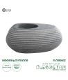 GloboStar® Artificial Garden FLORENCE 20750 Επιδαπέδιο Πολυεστερικό Τσιμεντένιο Κασπώ Γλάστρα - Flower Pot Γκρι Μ108 x Π72 x Υ40cm