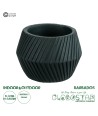GloboStar® Artificial Garden BARBADOS 20538 Διακοσμητικό Κεραμικό Κασπώ Γλάστρα - Flower Pot Πράσινο Φ11 x Υ8.5cm