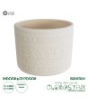 GloboStar® Artificial Garden BERATAN 20514 Διακοσμητικό Κεραμικό Κασπώ Γλάστρα - Flower Pot Λευκό Φ19 x Υ16cm