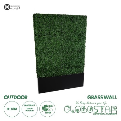 GloboStar® Artificial Garden GRASS WALL 21066 Τεχνητό Διακοσμητικό Φυτό Τοίχος από Γρασίδι Μ120 x Π30 x Υ180cm