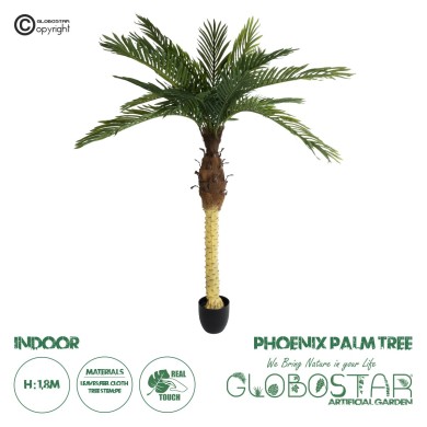 GloboStar® Artificial Garden PHOENIX PALM TREE 20968 Τεχνητό Διακοσμητικό Φυτό Φοίνικας Φ150 x Υ180cm