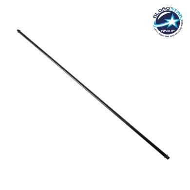 GloboStar® 77566 Σωλήνας Φωτιστικού με Εξωτερικά Πάσα Μαύρος Φ10 x Υ700mm