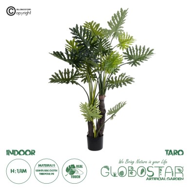 GloboStar® Artificial Garden TARO 20687 Τεχνητό Διακοσμητικό Φυτό Κολοκασία Φ150 x Υ180cm